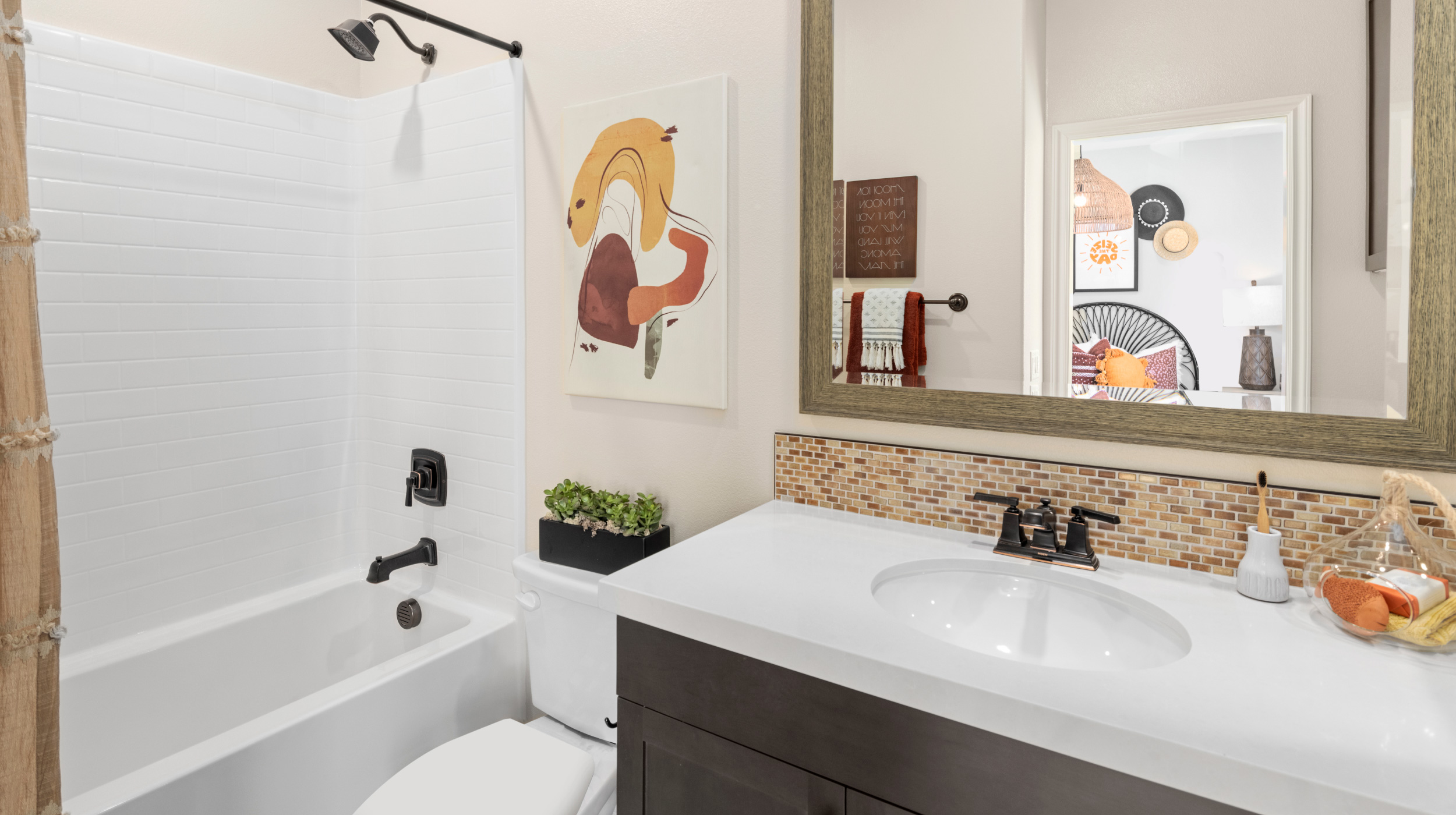 Full bath in new construction townhome in Glendora